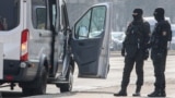 Belarus - Special forces near Bangalore Square, where a protest action was announced at 2 p.m, Minsk, 27Mar2021